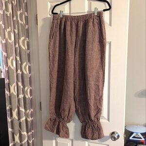 Flax by Jeanne Engelhart Ruffle Pants